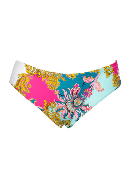 Bikini-Slip "Paisley Summer" pink-blau