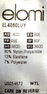 Elomi Size Chart