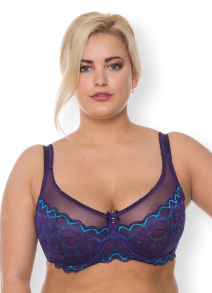Wired Bra with lace lilac Luccia Detail